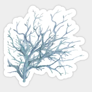 Coral reef in dark blue Sticker